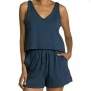 HALSTON Studio V-Neck Romper